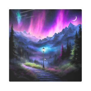 Impresión En Metal Bosque encantado