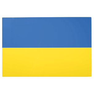 Impresión En Metal Botón Bandera de Ucrania