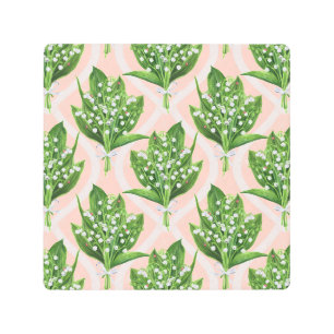 Impresión En Metal Bouquet de lilas del valle flores en rosa