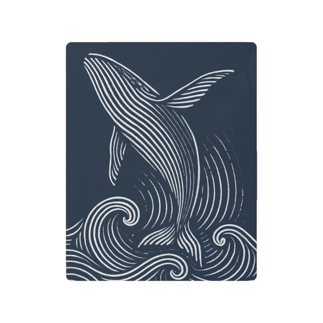 Impresión En Metal Breaching Whale Metal Print (Anverso)
