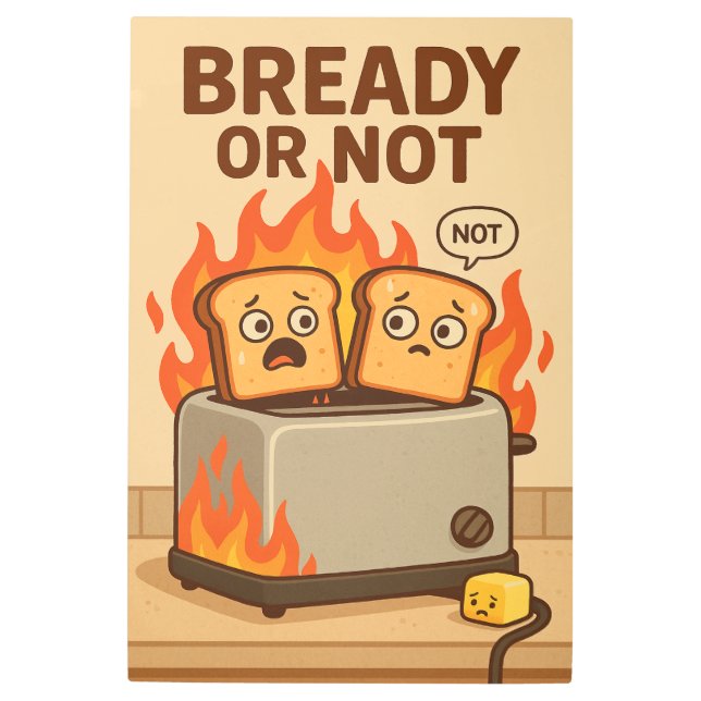 Impresión En Metal Bready or Not (Anverso)