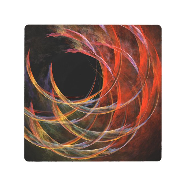 Impresión En Metal Breaking the Circle Abstract Metalizado Wall Art ( (Anverso)