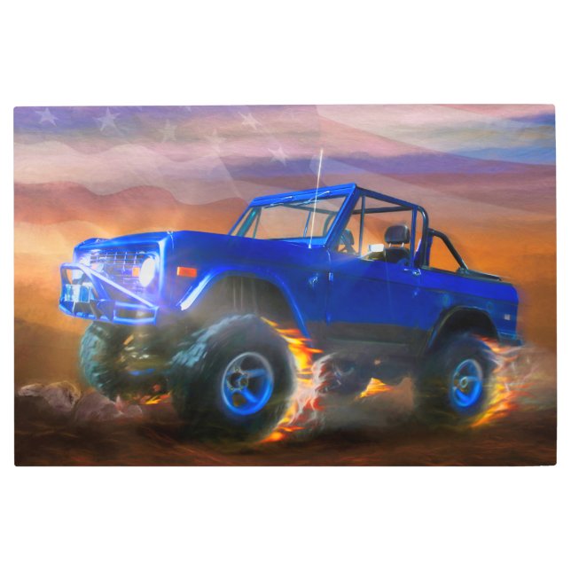 Impresión En Metal Bronco 4X4 "OFF ROAD RAGER" (Anverso)