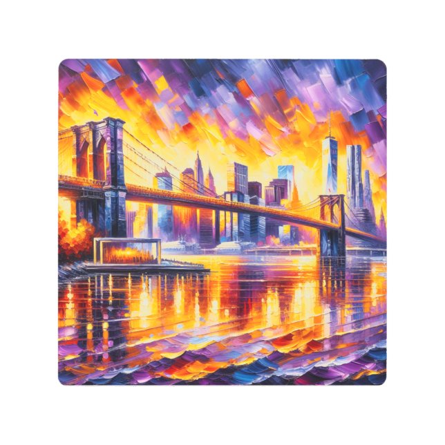 IMPRESIÓN EN METAL BROOKLYN BRIDGE (Anverso)