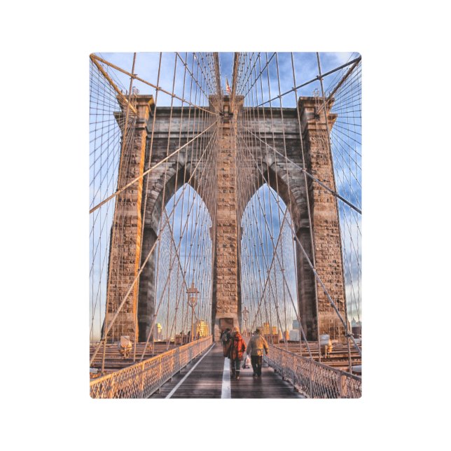 Impresión En Metal Brooklyn Bridge New York (Anverso)