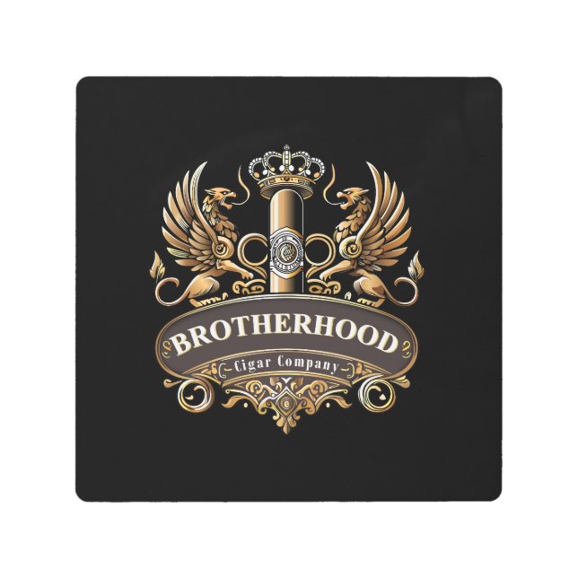 Impresión En Metal Brotherhood Cigar Company  (Anverso)
