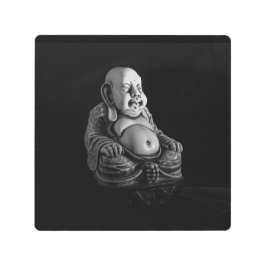 Impresión En Metal Buda chino blanco y negro antiguo