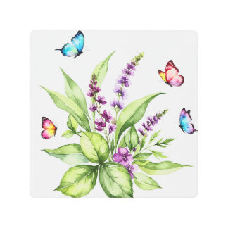 Impresión En Metal Buddleja flowers