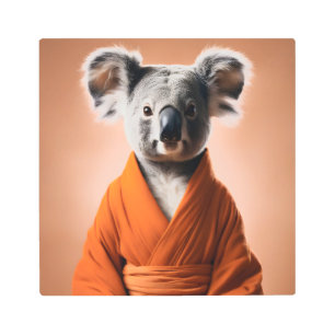 Impresión En Metal Budista Koala