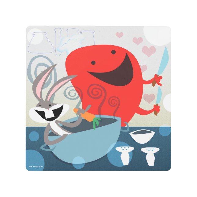 Impresión En Metal BUGS BUNNY™ y Gossamer Whimsical Meal Prep (Anverso)