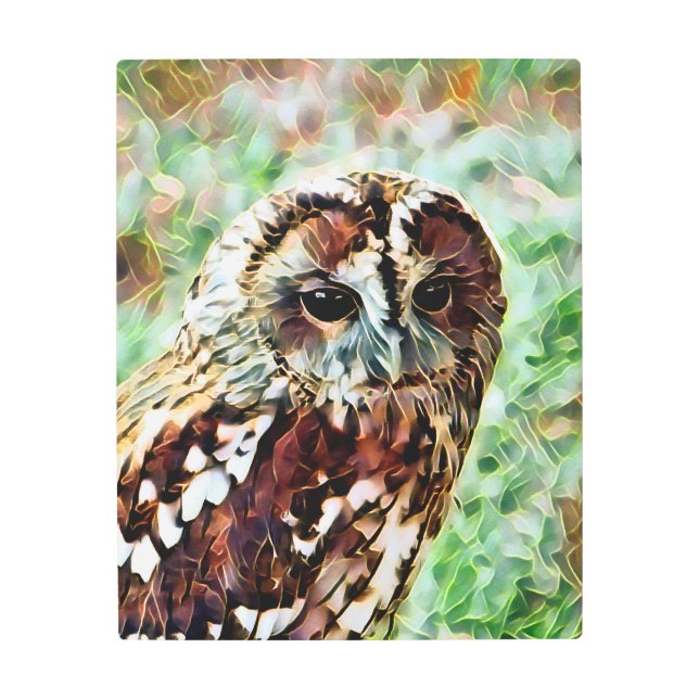 IMPRESIÓN EN METAL BÚHO (Anverso)