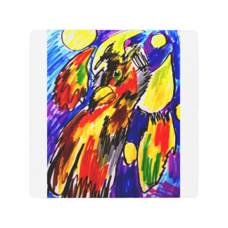 Impresión En Metal Búho otoño fresco