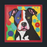 Impresión En Metal Bulldog Pop Art Pit<br><div class="desc">Bulldog de pozo de arte pop dinámico Abrace la energía dinámica del Toro de pozo con este vibrante diseño de arte pop. Perfecto para los que aprecian las obras de arte atrevidas y animadas. Etiquetas: perro de arte pop dinámico, arte vibrante de pitbulls, diseño canino audaz, decoración animada de perro,...</div>