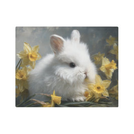 Impresión En Metal Bunny with Daffodils 