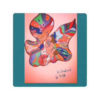 Impresión En Metal Butterfly Leaf Portrait Metal Print