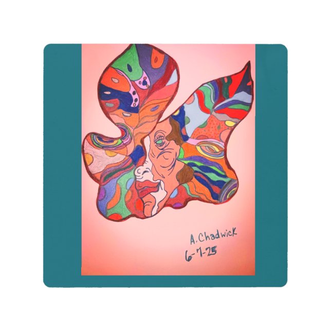 Impresión En Metal Butterfly Leaf Portrait Metal Print (Anverso)