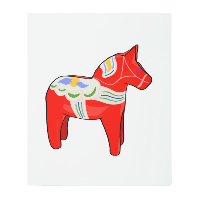 Impresión En Metal Caballo dalecareño (Anverso)