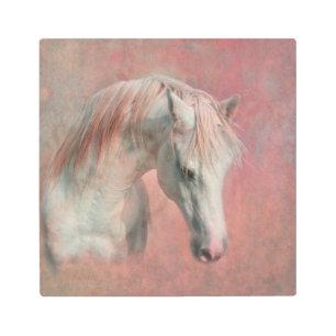 Impresión En Metal Caballo de fantasía con Mano rosa