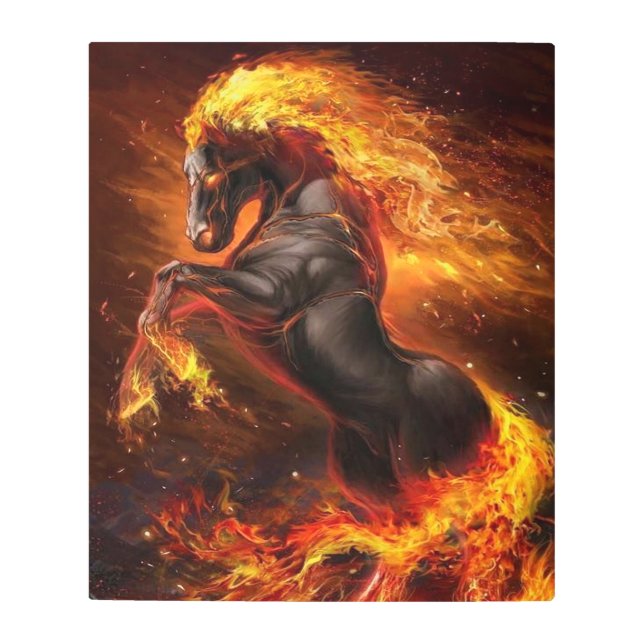 Impresión En Metal Caballo de Incendios de Guay | Regalo perfecto (Anverso)