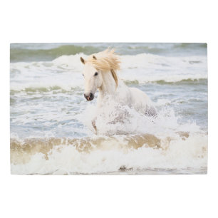 Impresión En Metal Caballo de la Camarga en el Surf