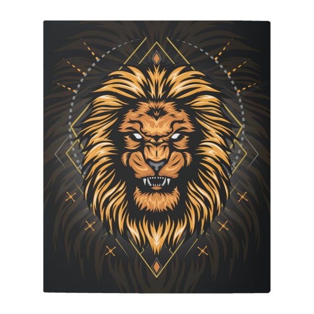 Impresión En Metal Cabeza de león (Anverso)