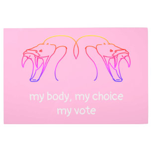 Impresión En Metal Cabezas y colmillos de serpiente, mi cuerpo, mi el