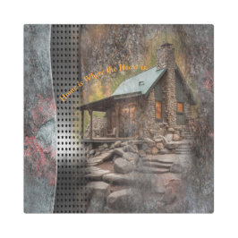 Impresión En Metal Cabina de piedra de familia rusa