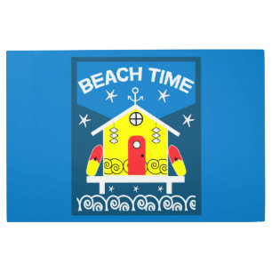 Impresión En Metal Cabinas de playa   Casas de playa   Surfing   Sea 