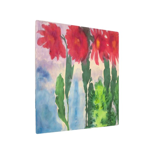 Impresión En Metal Cacti floreciente | Emil Nolde | (Angulado)