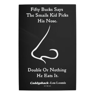 Impresión En Metal Caddyshack   Cincuenta Bucks Dice