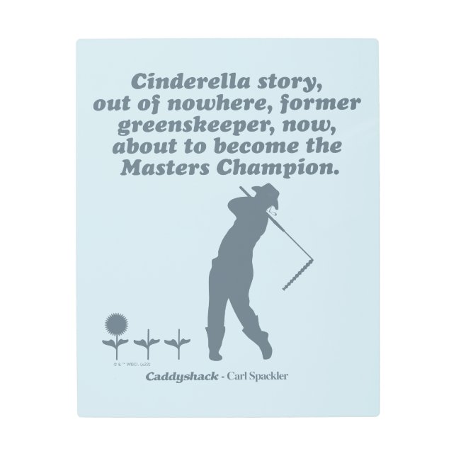 Impresión En Metal Caddyshack | Cindrella Story (Anverso)
