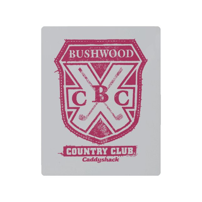 Impresión En Metal Caddyshack | Escudo del club de campo Bushwood (Anverso)