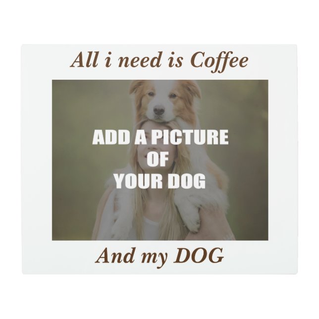 Impresión En Metal Café y mi Cojín decorativo de perro (Anverso)