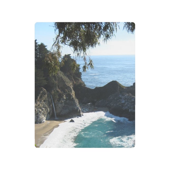 Impresión En Metal cala costera con cascada - océano (Anverso)