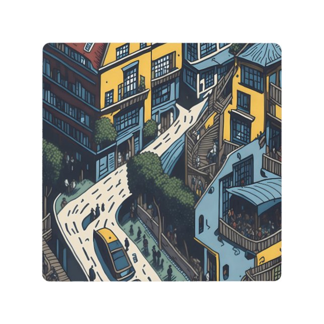 Impresión En Metal Calle San Francisco (Anverso)