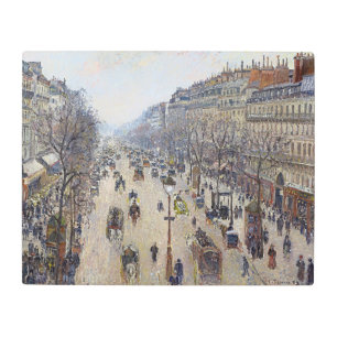 Impresión En Metal Camille Pissarro - Boulevard Montmartre, mañana