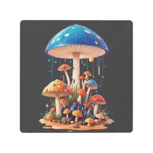 Impresión En Metal Camisas de hongos estéticos Mushroom
