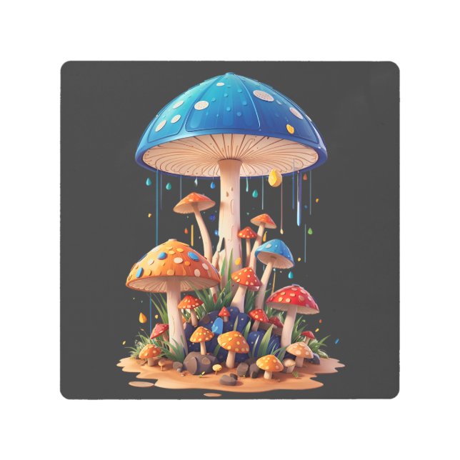 Impresión En Metal Camisas de hongos estéticos | Mushroom (Anverso)