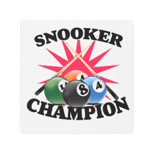 Impresión En Metal Campeón del Snooker