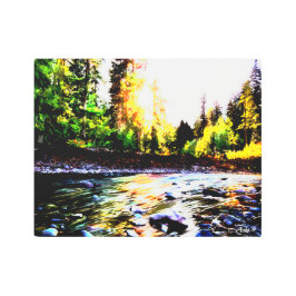 Impresión En Metal Camping rojo No.4 de la montaña