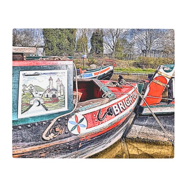 IMPRESIÓN EN METAL CANAL NARROWBOATS (Anverso)