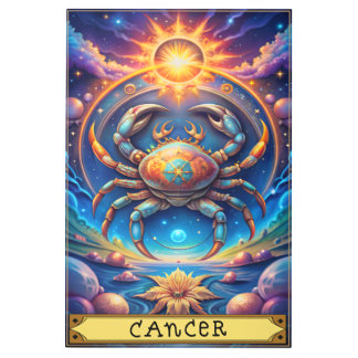 Impresión En Metal Cancer Zodiac tarot