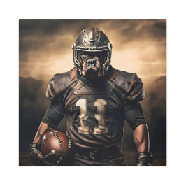 Impresión En Metal Cane Corso Football Player Vintage