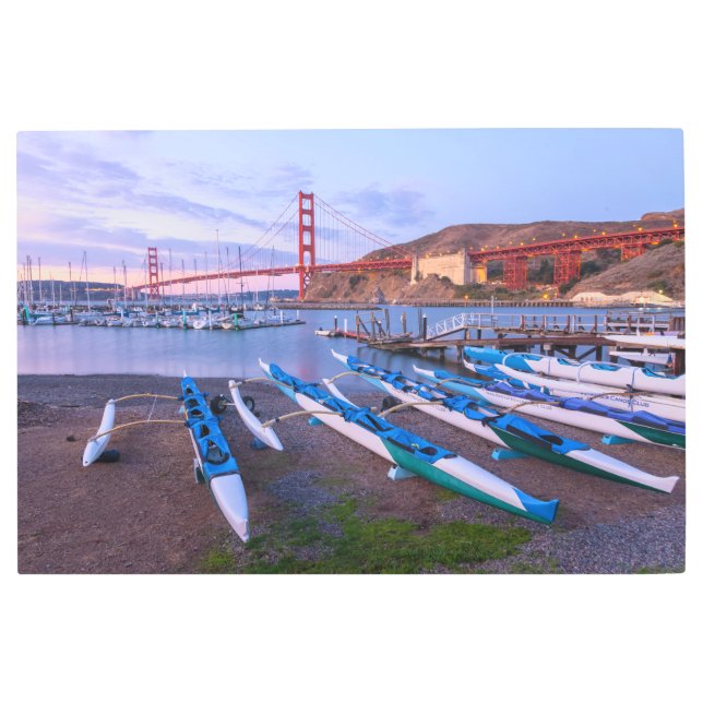 Impresión En Metal Canoas en la playa (Anverso)