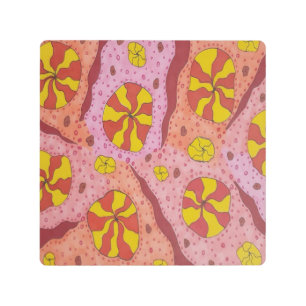 Impresión En Metal Cañones cósmicos rosados