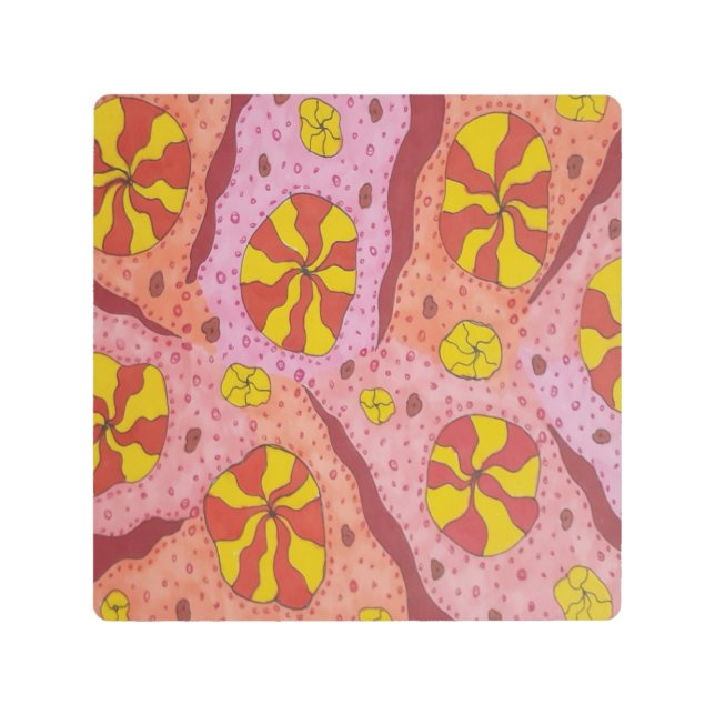 Impresión En Metal Cañones cósmicos rosados (Anverso)