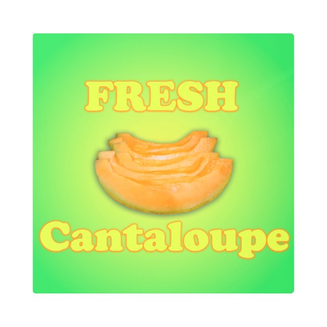 Impresión En Metal Cantaloupe fresco (Anverso)