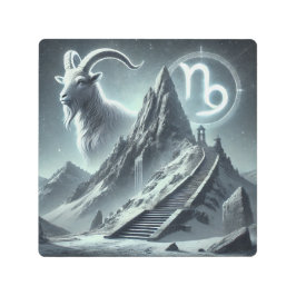 Impresión En Metal "Capricornio: La ambiciosa cabra de montaña"