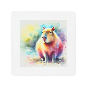 Impresión En Metal Capybara in Nature 130924AREF101 - Watercolor