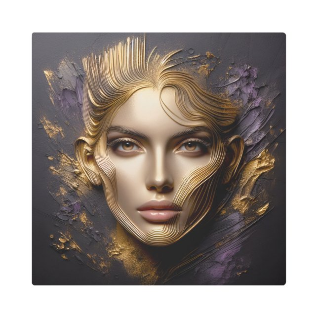 Impresión En Metal Cara hermosa - Reglas de IA (Anverso)